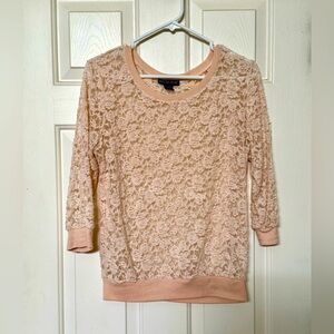 American Dream Blush Lace Top